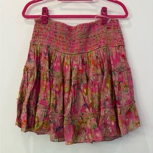 HEMANT & NANDITA Pink Floral Skirt NWOT - matching top